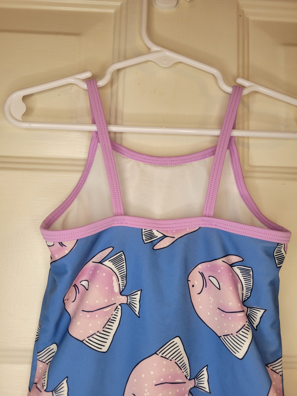 Carter's 3T Blue One-Piece Swimsuit with Pink Fish Print - Picture 6 of 6
